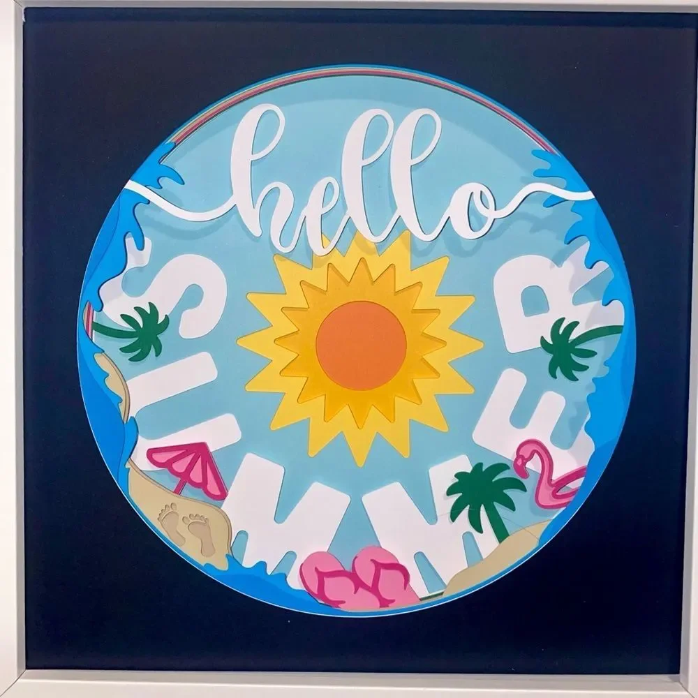 3D Hello Summer Shadowbox